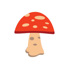 Mushroom autumn icon clipart design template isolated