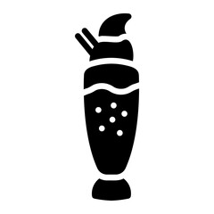 milkshake glyph icon