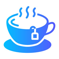 hot tea gradient icon