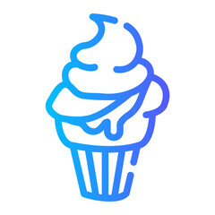 ice cream gradient icon