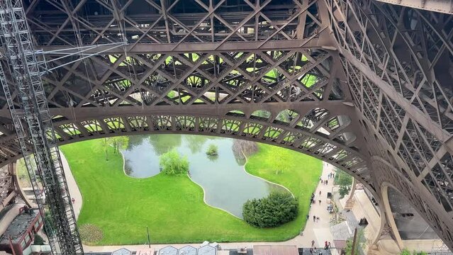 Eiffel Tower in Paris in the afternoon 14.04.22 Paris France. High quality 4k footage