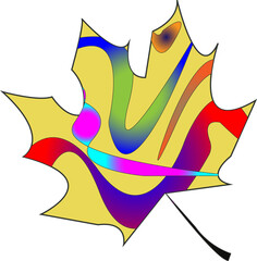 abstract of maple leaf
