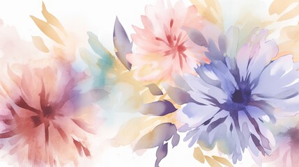 Watercolor wash with pastel hues and a dreamy style created with generative AI technology