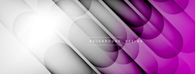 Light geometric abstract background with lines, circles