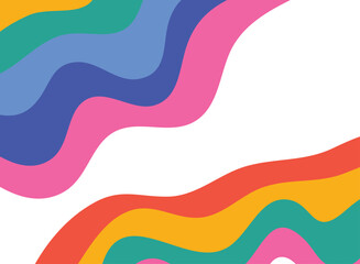 Rainbow Abstract and space to put text vector illustration design colorful color background creative for business banner, poster, flyer, card, cover	
