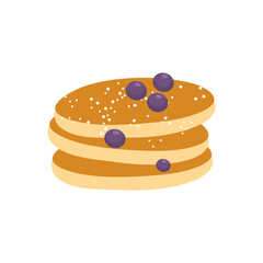 flat pancake day illustration