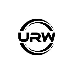 URW letter logo design with white background in illustrator, vector logo modern alphabet font overlap style. calligraphy designs for logo, Poster, Invitation, etc.