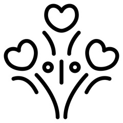 Obraz premium fireworks icon outline style. Suitable for website design, logo, app, UI, and ETC.
