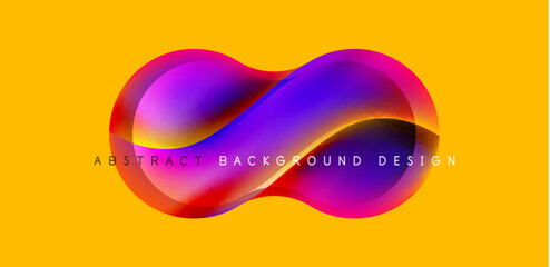 Abstract elegant flowing shapes background, fluid gradient colors. Template for covers, templates, flyers, placards, brochures, banners