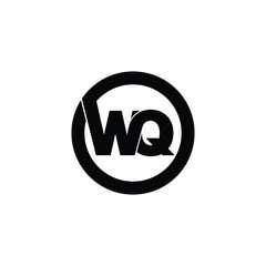Obraz premium Letter WQ circle logo design vector
