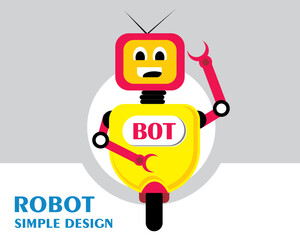 Robot from the future with a simple design