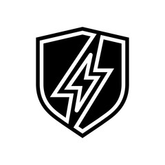 protection electricity glyph icon vector illustration