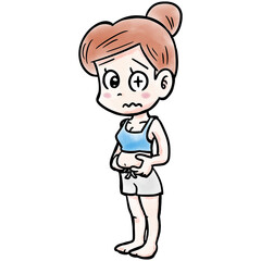 お腹が気になる女性