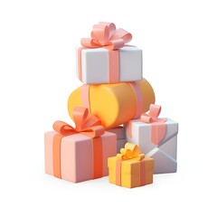 3d birthday gift box made with Generative AI
