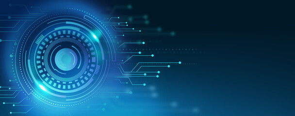 Abstract blue technology concept