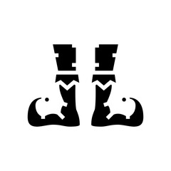 leg elf cute glyph icon vector illustration