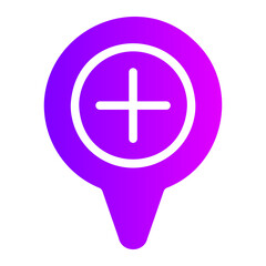 Obraz premium location pin gradient icon