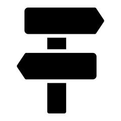 Obraz premium directionroad sign glyph icon