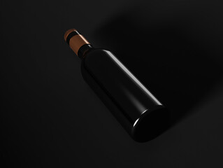 Luxury Wine Bottle with Box in dark background 4