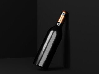 Luxury Wine Bottle with Box in dark background 2