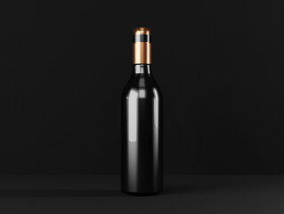 Fototapeta na wymiar Luxury Wine Bottle with Box in dark background 1