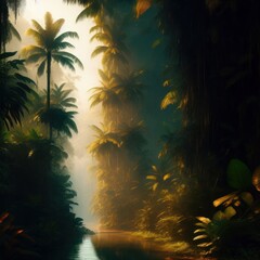 Fototapeta na wymiar tropical island, Generative AI