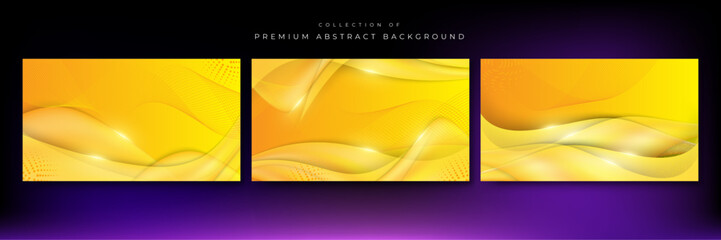 Vector orange yellow gradient dynamic abstract lines background