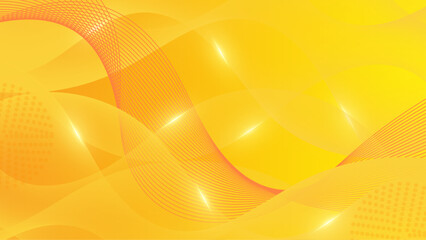 Vector orange yellow gradient dynamic abstract lines background