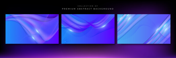 Vector blue purple abstract geometric shapes background