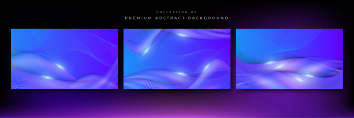 Vector blue purple gradient dynamic abstract lines background