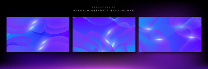 Vector blue purple gradient dynamic abstract lines background