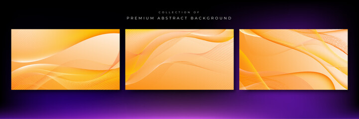Geometric orange yellow shapes abstract modern technology background design. Vector abstract graphic presentation design banner pattern wallpaper background web template.