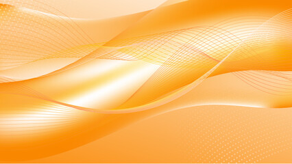 Abstract orange yellow geometric wave background
