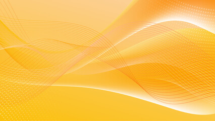 Vector orange yellow gradient dynamic abstract lines background
