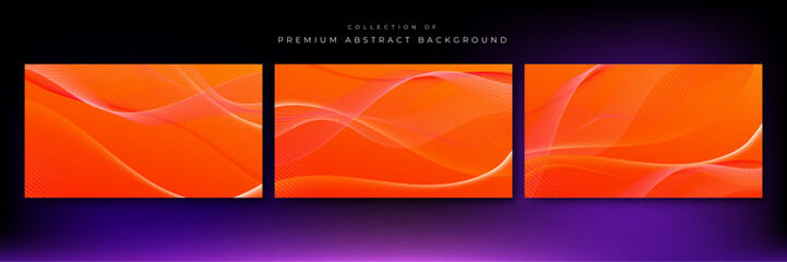 Vector red gradient dynamic abstract lines background