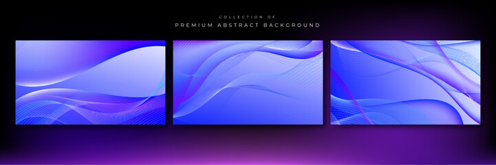 Modern blue purple geometric shapes 3d abstract technology background. Vector abstract graphic design banner pattern presentation background web template.