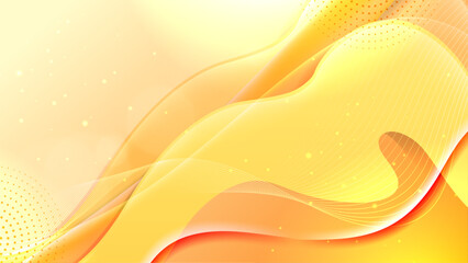 Vector orange yellow abstract geometric shapes background