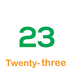 Cardinal number icon vector for children flat illustration