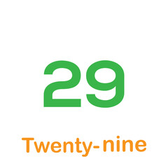 Fototapeta premium Cardinal number icon vector for children flat illustration