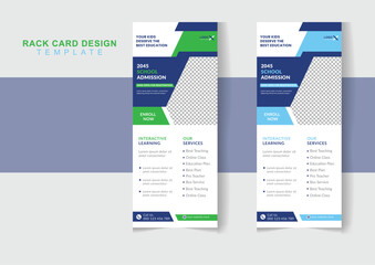 Modern school Education Rack Card Design Template For Kids or Junior School Admission Dl Flyer Design Template