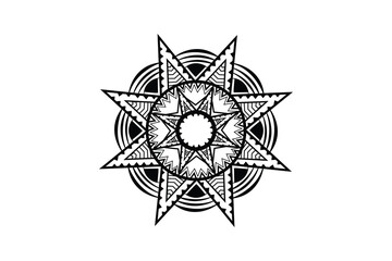 simple mandala coloring book for kids. Adults mandala coloring page. Mandala coloring page for relaxing