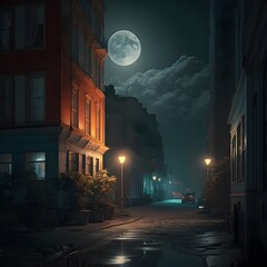 Aerial View of a City at Night, An image that Capture the Beauty of a City (ai generated)