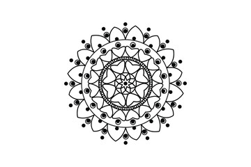 simple mandala coloring book for kids. Adults mandala coloring page. Mandala coloring page for relaxing