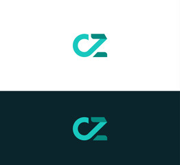 CZ, ZC letter logo design template elements. Modern abstract digital alphabet letter logo. Vector illustration. New Modern logo. - obrazy, fototapety, plakaty