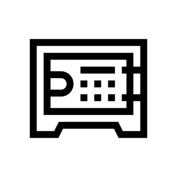 black safe icon with digital keypad clip art preview