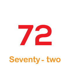 Cardinal number icon vector for children flat illustration