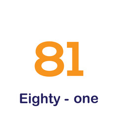 Cardinal number icon vector for children flat illustration