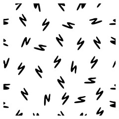 simple zigzag shape seamless black and white background vector doodle hand draw 


