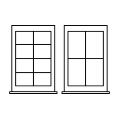 Vector window Icon in Line Art Style.