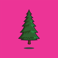 christmas tree isolated on white